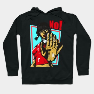 A woman saying no. Hoodie